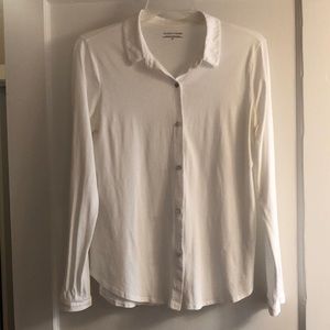 Eileen Fisher long sleeve button down stretch shirt